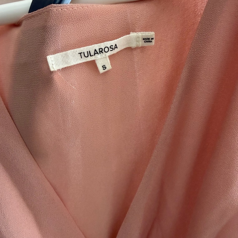 Tularosa Blush Pink Wrap Mini Dress - Picture 2 of 3